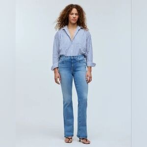 Madewell Kick Out Full Length Light Blue Flare Jeans